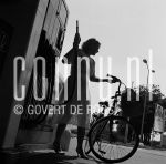 15-07-2005 Mylou Frencken in Amsterdam, July 15, 2005.

[keywords]Black & White Image, Bicycle, Filling Station[/keywords]